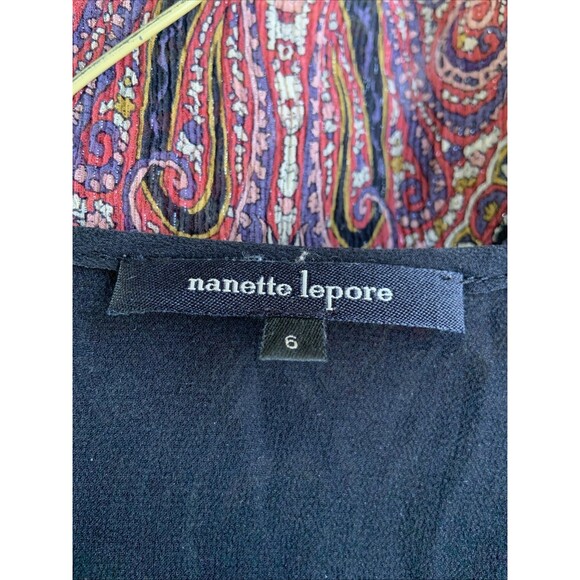 Nanette Lepore Sheer Silk Women’s Top Gold Flex Size 6 Boho Designer Flowy - Picture 11 of 12